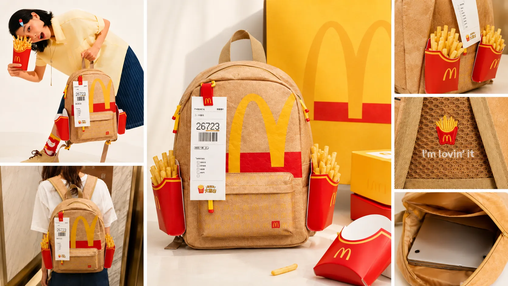 McDonald’s Çin'den ortak yaratım örneği: Paket servis ambalajından sırt çantasına