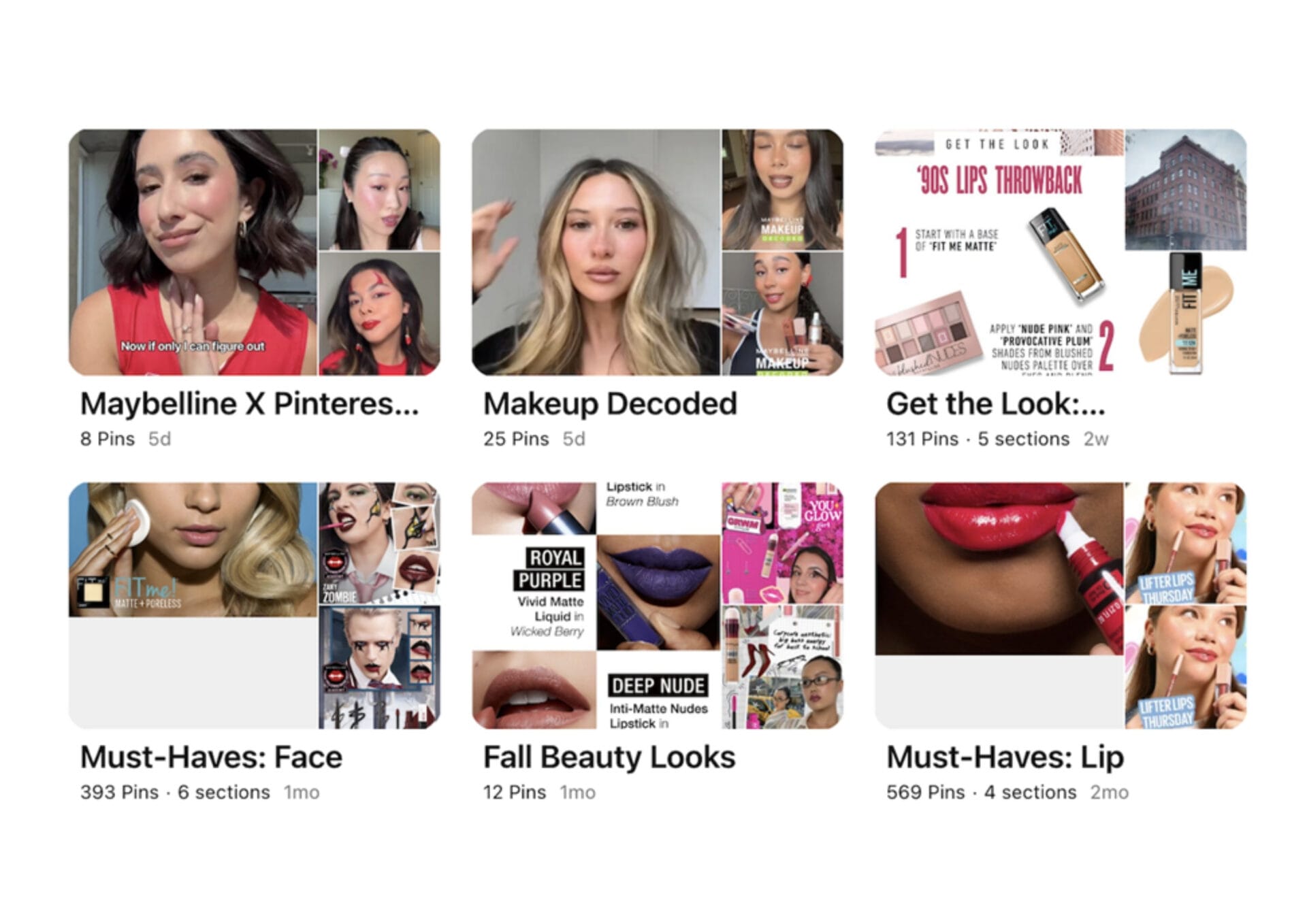 Maybelline, Z kuşağına ulaşmak için Pinterest'i aktif kullanıyor