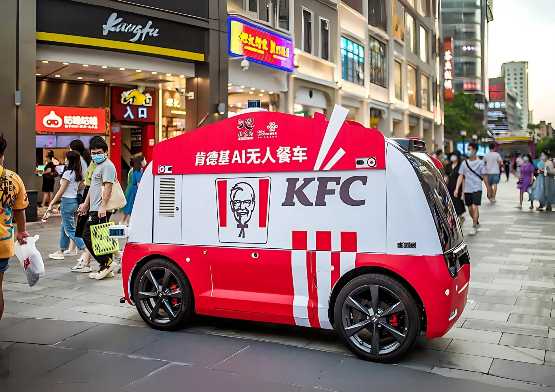 KFC’den, Çin'de otonom servis araçlarıyla ürün teslimat hizmeti